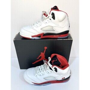 Nike Air Jordan 5 Retro OG Fire Red (2025) Size 7Y Black Tonge  Sneakers  NEW